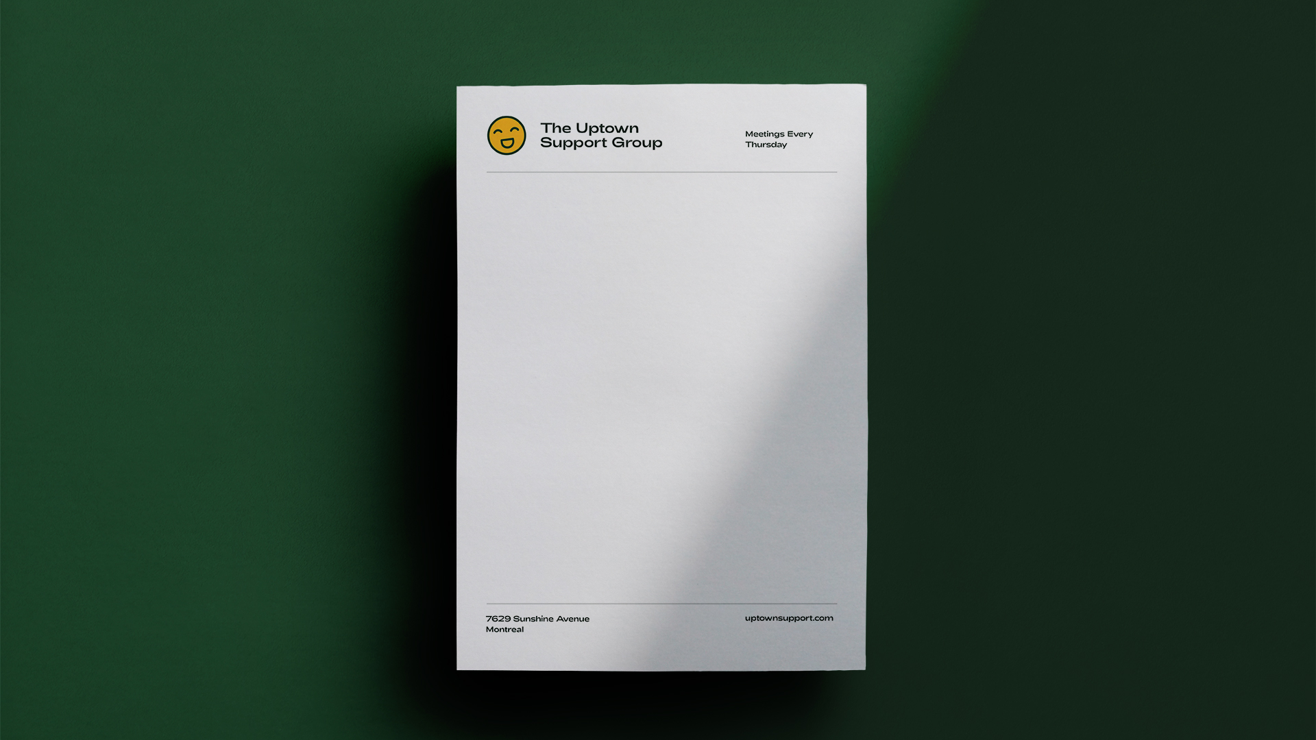 Corporate letterhead printed in Montreal by First Press Print