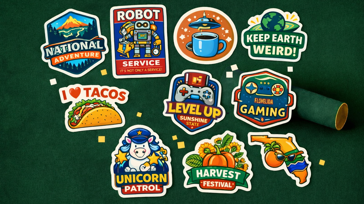 Custom die cut stickers printed in Montreal by First Press Print