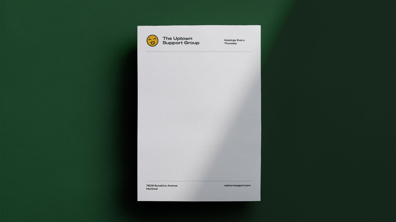 Corporate letterhead printed in Montreal by First Press Print